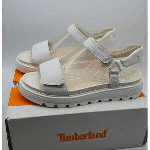 NEW Timberland Ray City Fisherman Sandals Women's 10 White Leather Ankle Strap